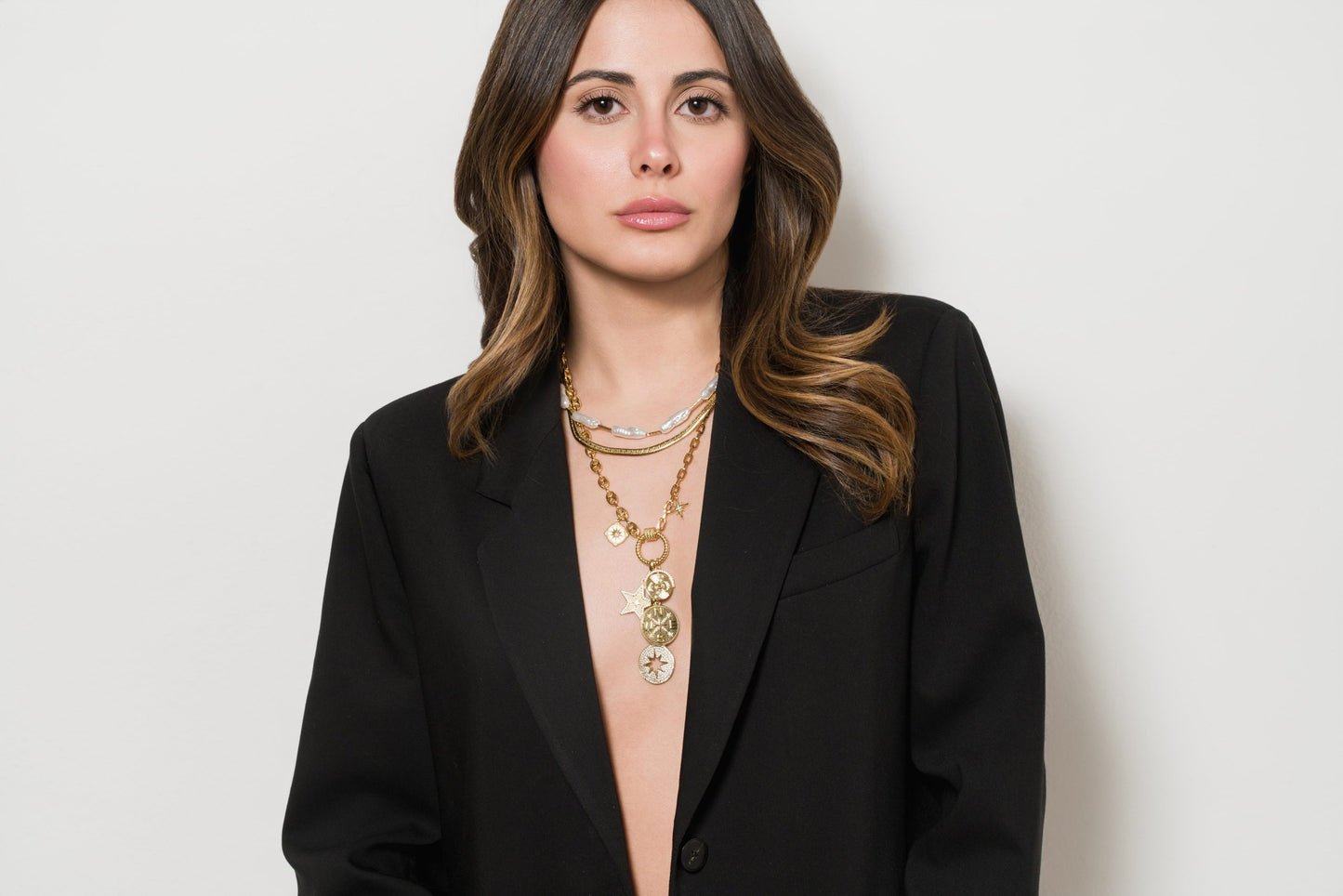 Magic Pearl Multi Hearts Necklace