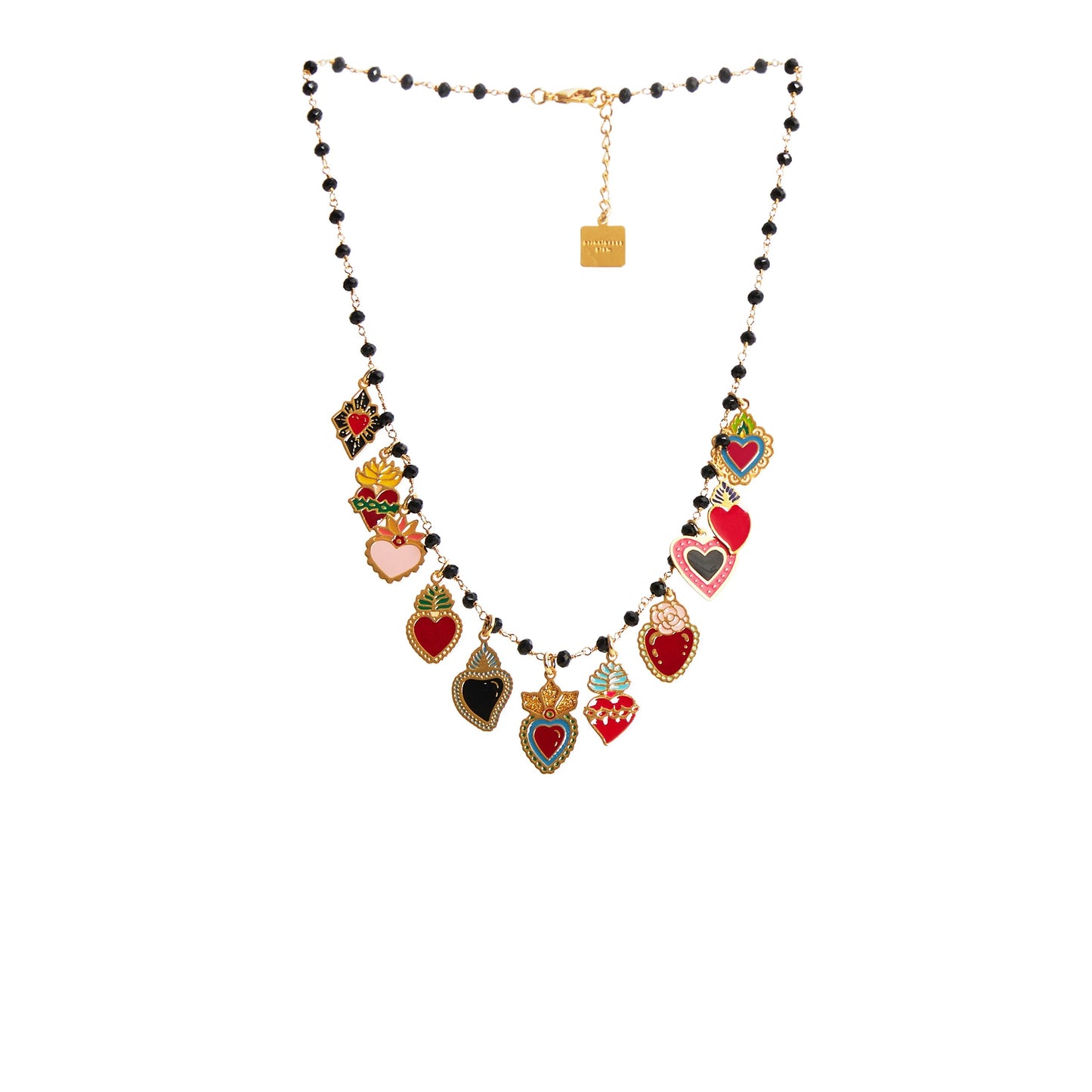 Collana Cuore Sacro Multicharms