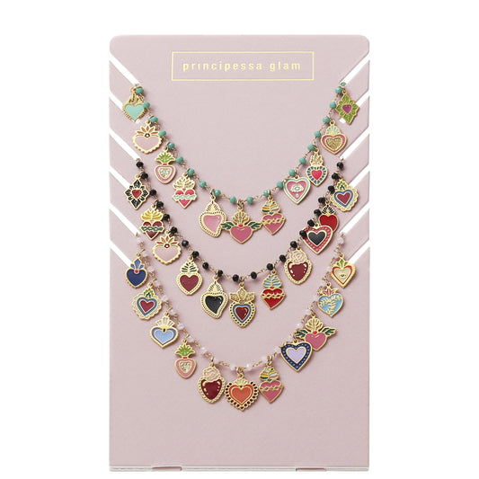 Sacred Heart Multicharms Necklace