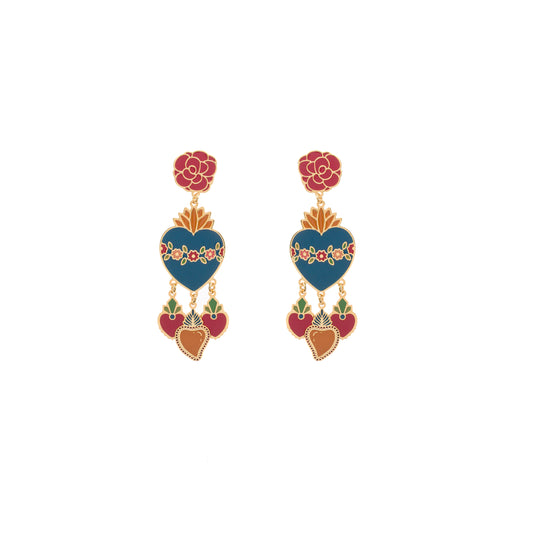 Saint Laurent Sacred Heart Earrings