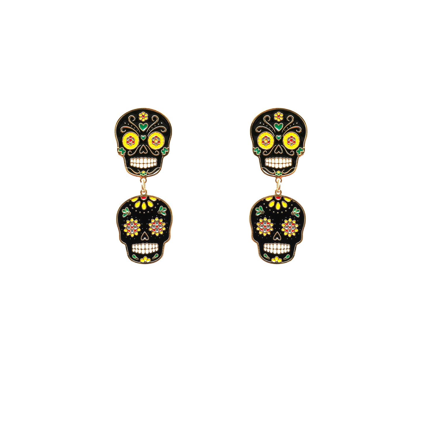 FRIDA CALAVERA BLACK EARRINGS