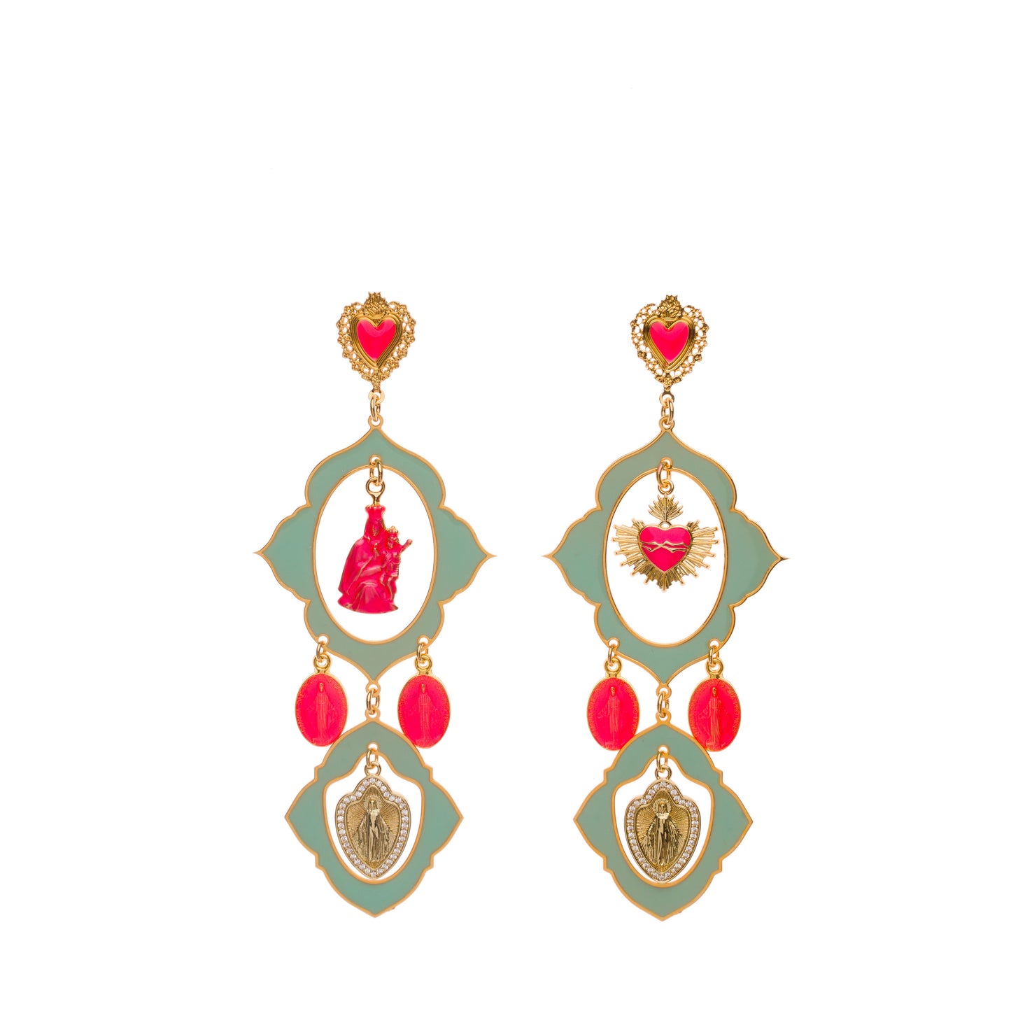 Gitan Milk & Mint Earrings
