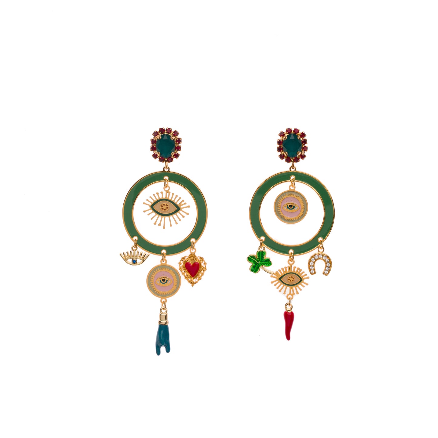 Gitan Circle Eye Earrings