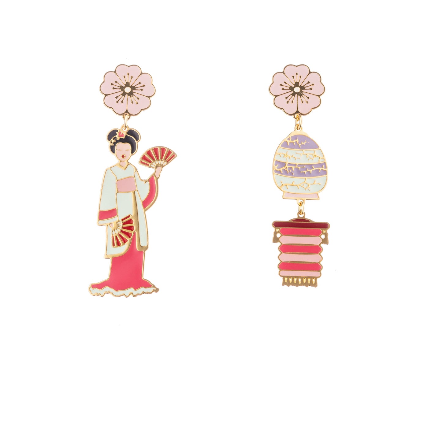 Japan Geisha Lantern Earrings