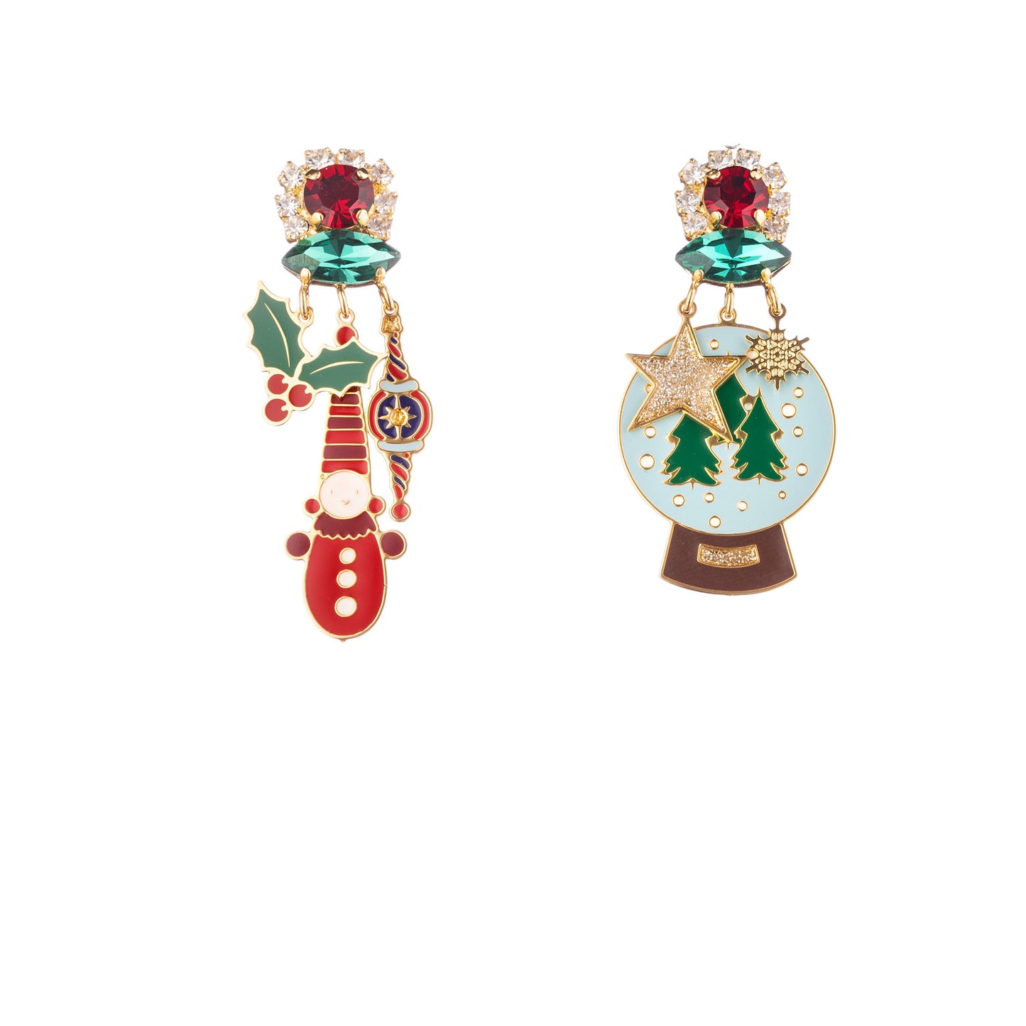 Orecchini Christmas Palla Cristallo
