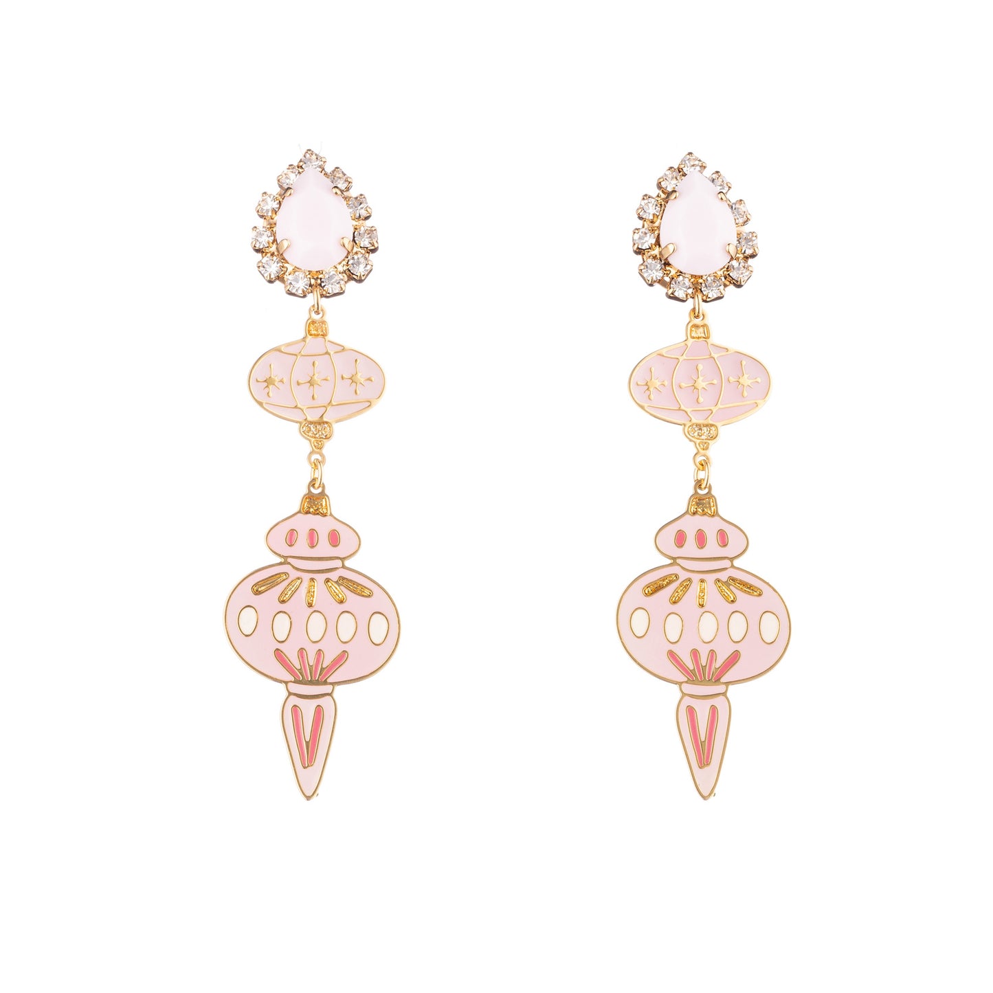 Orecchini Christmas Palla di Natale Rosa