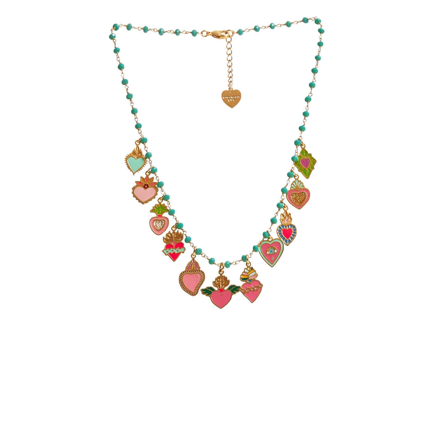 Collana Cuore Sacro Multicharms