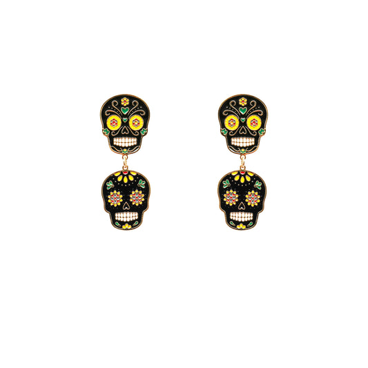 FRIDA CALAVERA BLACK EARRINGS