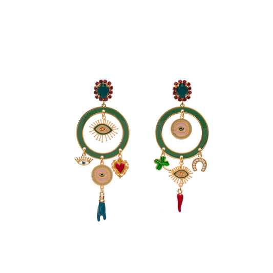 Gitan Circle Eye Earrings