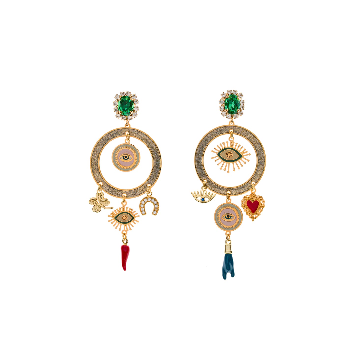 Gitan Circle Eye Earrings