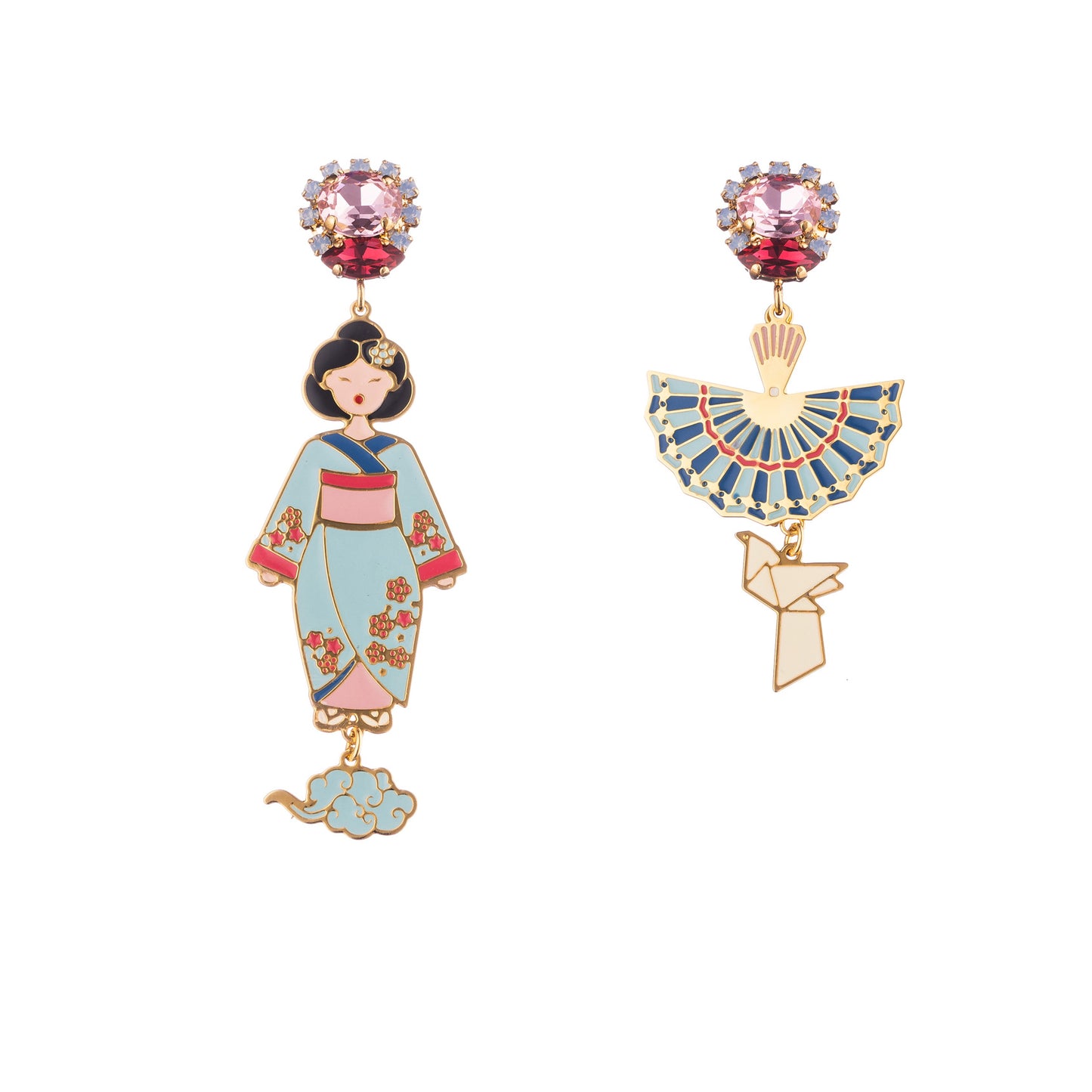 Japan Geisha Turquoise Earrings