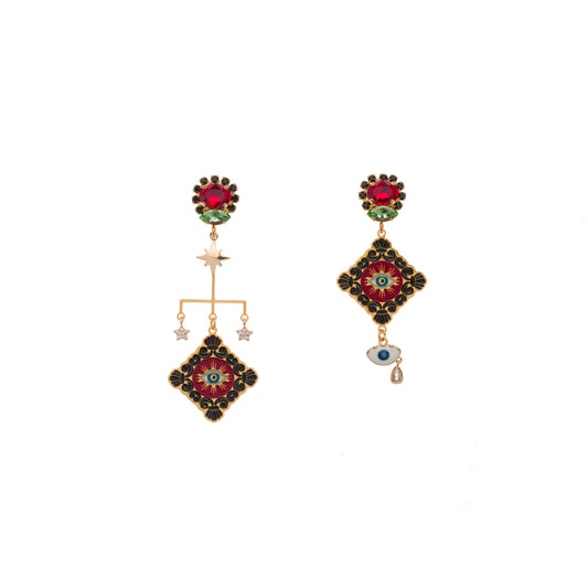 Magic Magenta Eye Earrings