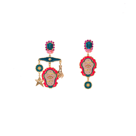 Magic Pink Hands Earrings