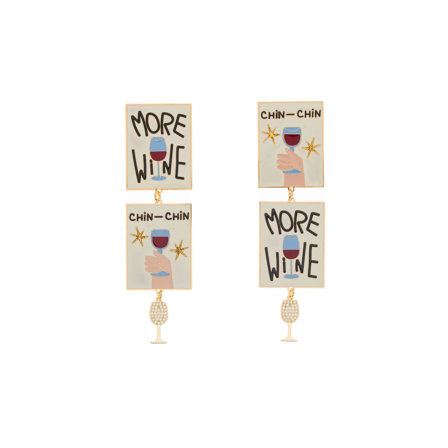 Orecchini Poppy Wine