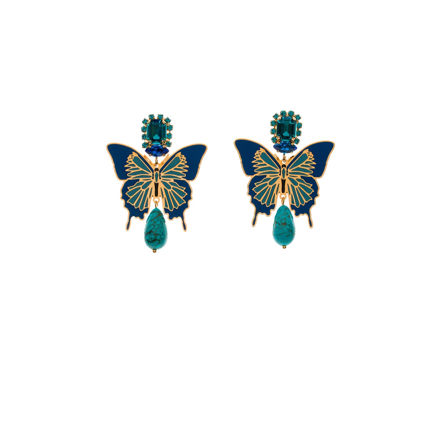 Orecchini Secret Garden Butterfly Blue