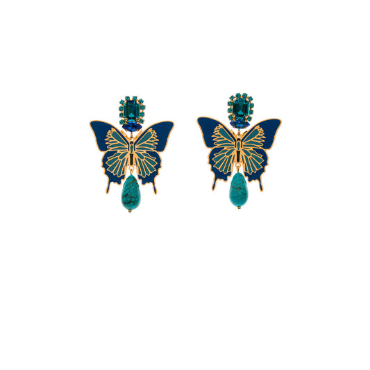 Orecchini Secret Garden Butterfly Blue