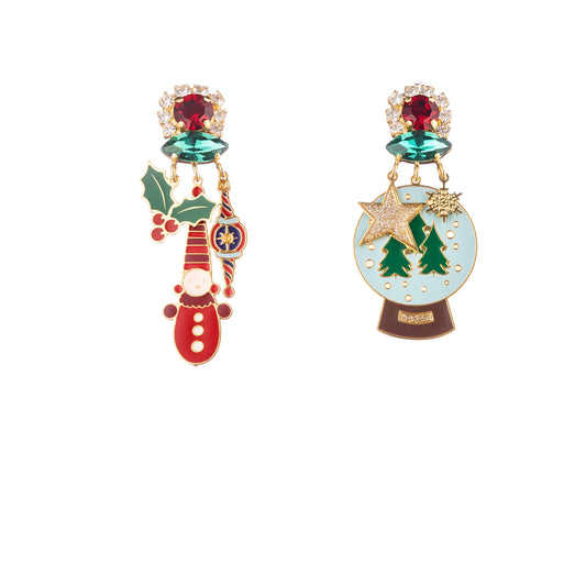 Orecchini Christmas Palla Cristallo