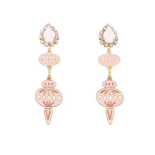 Orecchini Christmas Palla di Natale Rosa